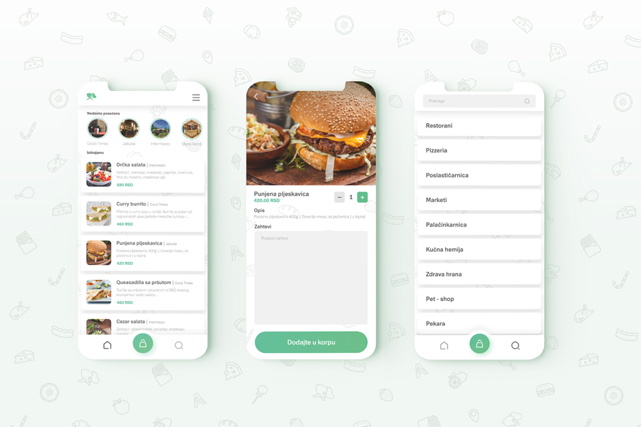 UI/UX design for a delivery mobile application