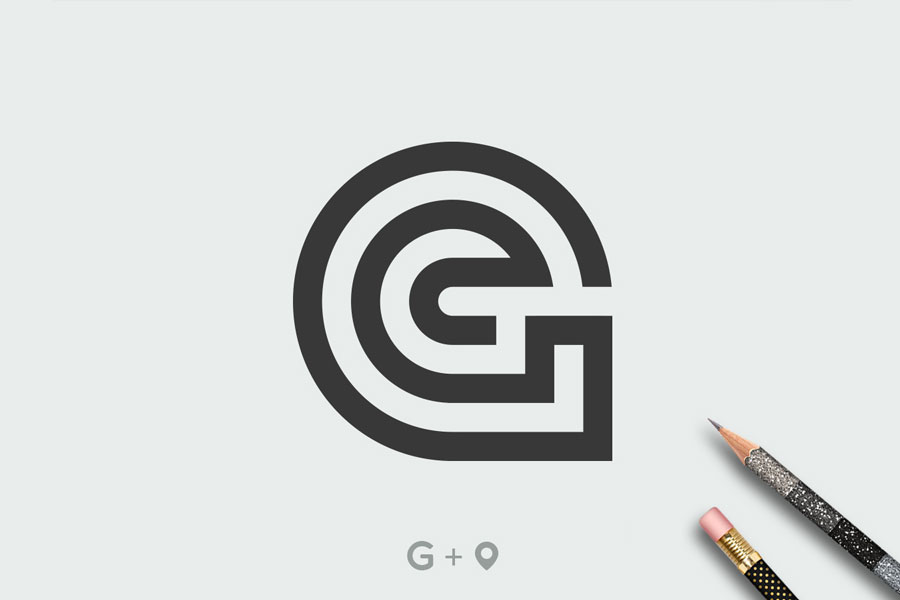 a letter g monogram logo design concept for grafika printing company